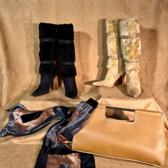 Anne Michelle Russian Inspired Black Boots - Picture 1 of 6